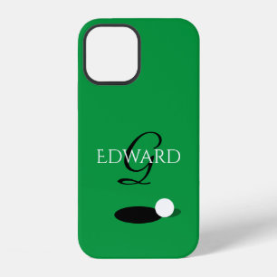 Coque iPhone 12 Boule de golf de monogramme