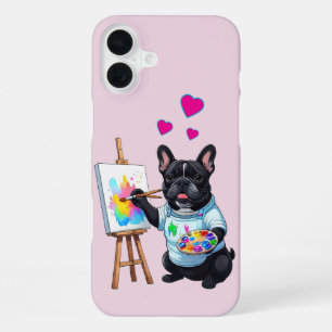 Coque iPhone 16 Plus Bouledogue français artiste French Bulldog