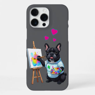 Coque iPhone 16 Pro Max Bouledogue français artiste French Bulldog
