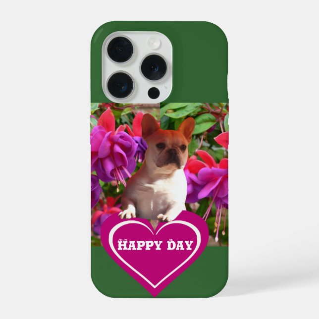 Coque iPhone Bouledogue français coeur Mère Bouledogue Français (Verso)