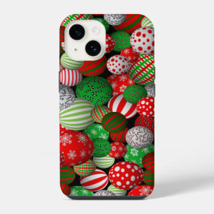 Coque Pour iPhone 14 Boules de Noël 3D