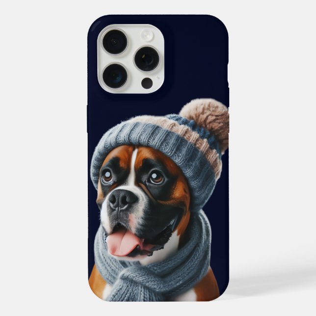 Coque iPhone Boxer Chien Nez Froid, Boudins Chauds (Verso)