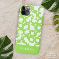 Bright Summer Lime Green MidCentury Art Motif