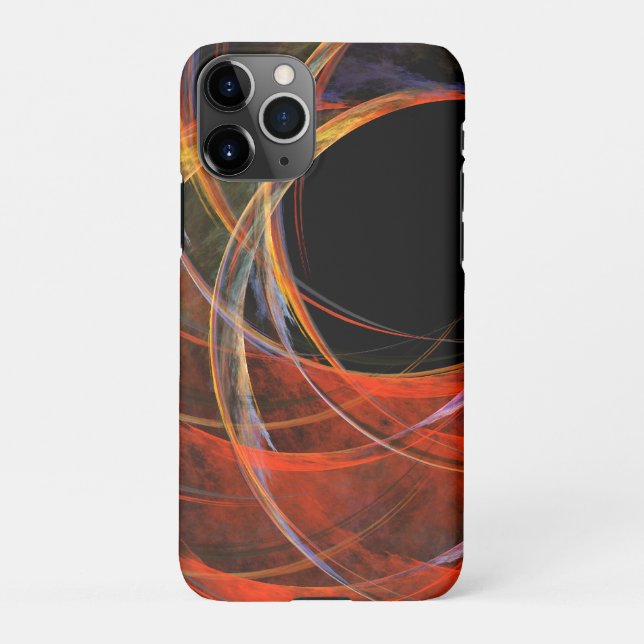 Coque iPhone Briser le Cercle Vortex de Feu Art Abstrait (Dos)