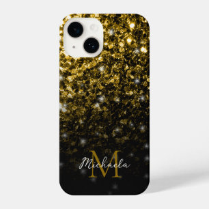 Coque Pour iPhone 14 Bronze brun brun faux parties scintillant de cuivr