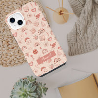 Brouiller | Terracotta Boho Heart Nom du Motif à t