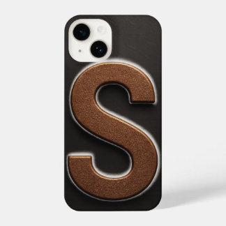 Coque Pour iPhone 14 “Brown Phone Cover with Bold Black S Trendy