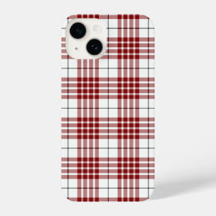 Coque Pour iPhone 14 Buchanan tartan rouge blanc plaid