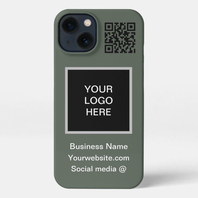Coque iPhone Business Logo QR Code Marketing Company (Verso)