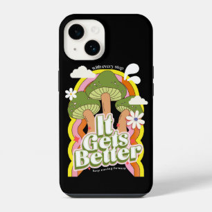 Coque Pour iPhone 14 Ça devient mieux Good Vibes et sensations Super