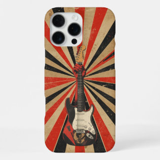 Coque iPhone 16 Pro Max Cadeau cool pour guitariste électrique Art Rock so
