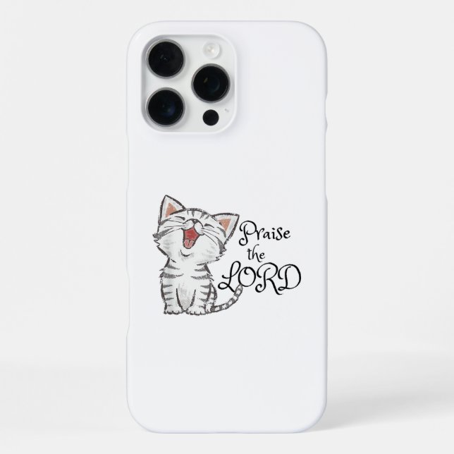 Coque iPhone cadeau d'écriture chrétienne avec un chat mignon,  (Verso)