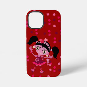 COQUE iPhone 12 MINI CADEAU FILLE HEUREUSE AVEC FLEUR BON ANNIVERSAIRE