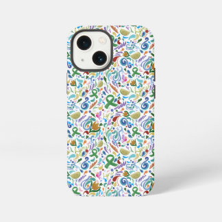 Etui iPhone 13 Mini Cadeaux pour la maladie de Lyme, Ruban vert de sen
