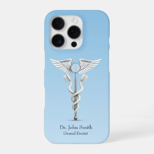 Coque iPhone 16 Pro Caducée de dentisterie blanc Miroir Brosse à dents