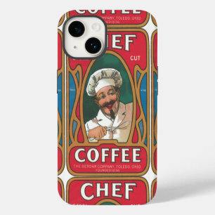 Coque Pour iPhone 14 Café de chef art nouveau vintage élégant rouge