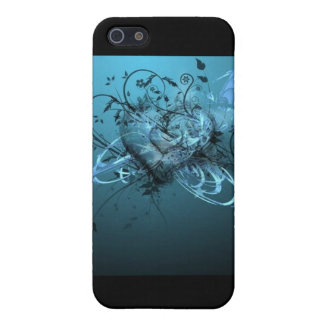 COQUE iPhone 5 CAISSE BLEUE D'IPOD DE COEUR