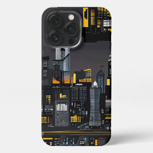 Etui iPhone 13 Pro Caisses de téléphone Cityscape de nuit moderne