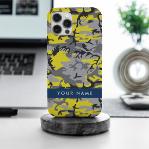 Camouflage jaune et gris Votre nom Personnalisez