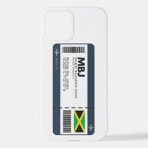 Carte d'embarquement MBJ Jamaïque - billet d'aérop