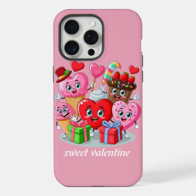 Coque iPhone Cartoon Heart & Sweet amis valentine's day (Verso)