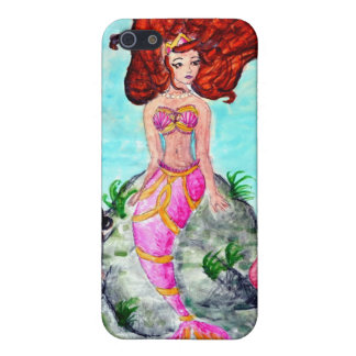 Coque iPhone 5 Cas de sirène d'aquarelle
