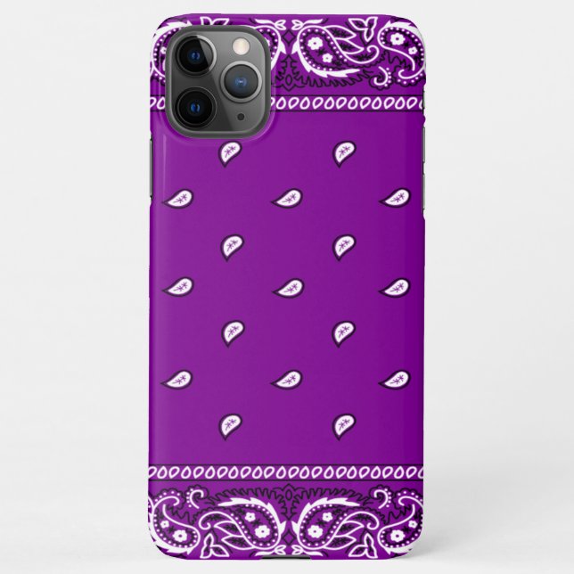 Coque iPhone Cas de téléphone violet pour iPhone Bandana (Dos)