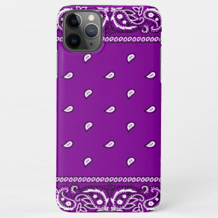 Coque iPhone 11Pro Max Cas de téléphone violet pour iPhone Bandana