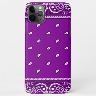 Coque iPhone 11Pro Max Cas de téléphone violet pour iPhone Bandana