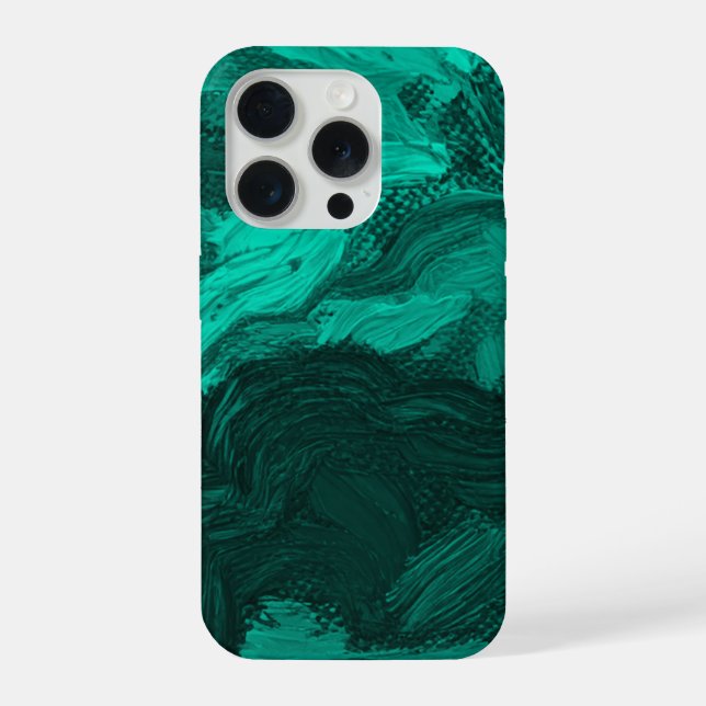 COQUE iPhone CASE TÉLÉPHONIQUE EMERALD SWIRL (Verso)