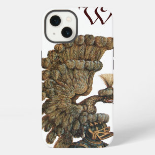 Etui iPhone 13 CASQUE DE CHEVALIER ANTIQUE AVEC monogramme D'AIGL