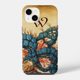 COQUE POUR iPhone 14 CASQUE DE CHEVALIER ANTIQUE AVEC PLUMES ROUGES BLE