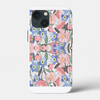 Etui iPhone 13 Mini Cath Kidston Londres Design fleurs bleues