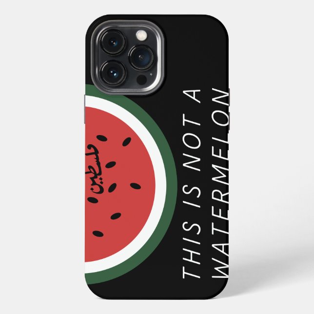 Coque iPhone Ceci n'est pas une pastèque Palestine pastèque (Verso)