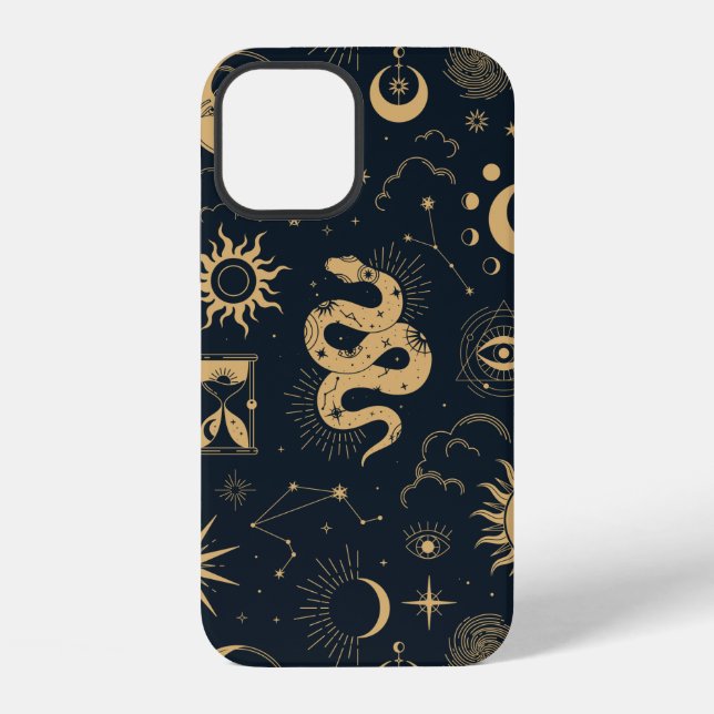 Coque iPhone Celestial boho seamless pattern  (Verso)
