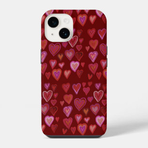 Coque Pour iPhone 14 Cent cœurs
