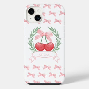 Cerises Preppy Rubans Roses Couronne de Laurier Lo