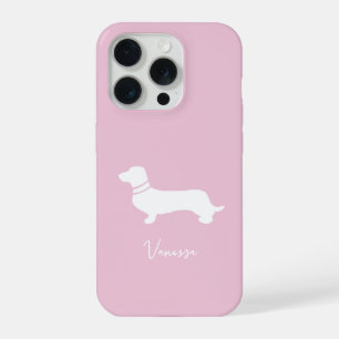 Champagne blush rose personnalisé dachsund moderne