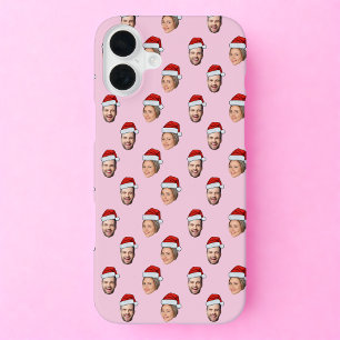Coque iPhone 16 Plus Chapeau de Père Noël Personnalisé avec 2 Photos Ca