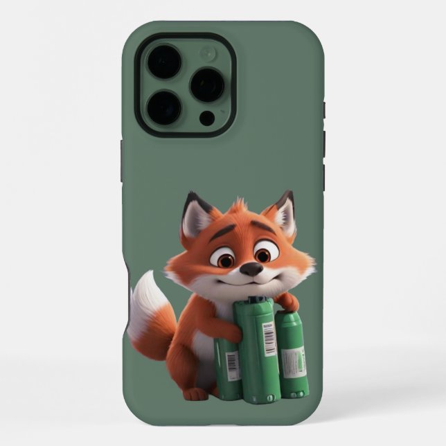 Coque iPhone Charge d'alimentation Fox (Verso)