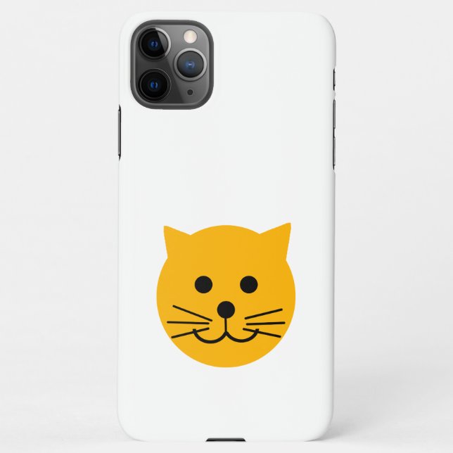 Coque iPhone Chat jaune mignon (Dos)