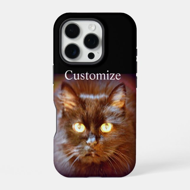 Coque iPhone chat noir (Verso)