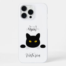 Chat noir Yeux dorés Personnalisable