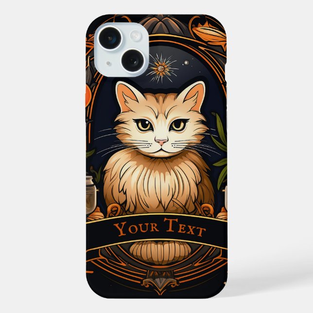 Coque iPhone Chat orange (Verso)