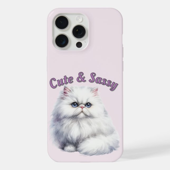 Coque iPhone Chat persan mignon et sassy (Verso)