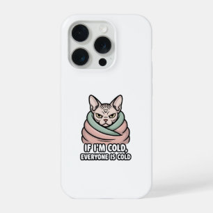 Chat Sphynx Grincheux Art Cartoonique Humour Froid
