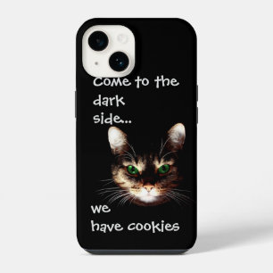 Coque Pour iPhone 14 Chats Badass - "Dark Side has Cookies"