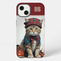 Chats écossais déguisé - chats tartans charmants