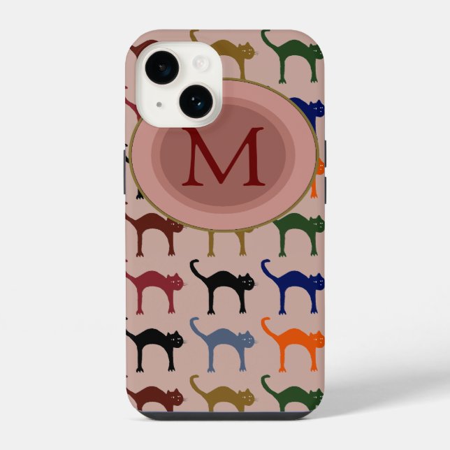 Coque iPhone Chats pour ajouter les initiales (Verso)