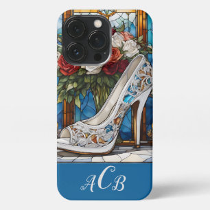 Etui iPhone 13 Pro Chaussure et bouquet Monogramme en verre